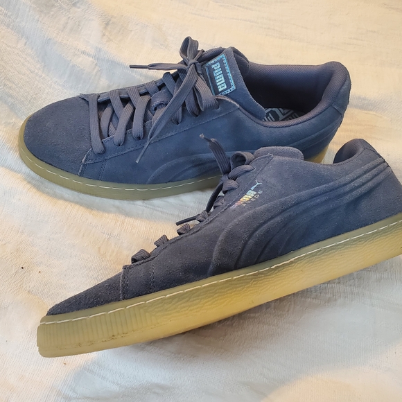 Puma Men's Suede Navy Sneakers - Picture 5 of 8
